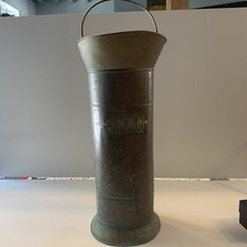 Antique Vintage 5-KAN Copper & Brass Umbrella Door Large Broc H. 51 cm