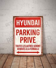 Plaque métal vintage Hyundai