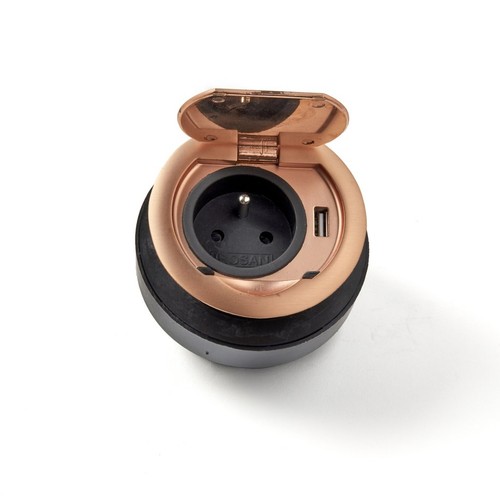 Prise cuivre 16a usb - 16a., 1a-5v