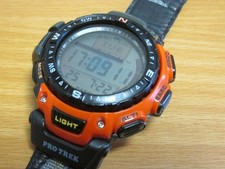 Casio Protrek PRG-40 Orange Digital Outdoor Watch Used