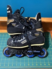 Bauer Supreme 1000 Vtg Inline Roller Hockey Skates TUUK Comp. Size 3