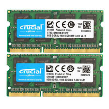 Crucial DDR3L 8GB 16GB 32GB 1600MHz PC3-12800 Laptop Memory RAM SODIMM 204-Pin
