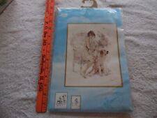 Vintage Lanarte Cross Stitch Kit Girl With Dog Counted Unused