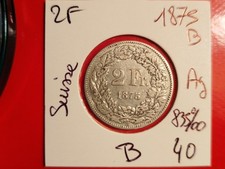 Suisse 2 Francs 1875 B