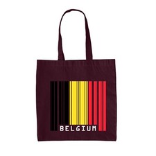 Belgique Code-Barres Style Drapeau - Toile Sac - Bruxelles Belge Drapeaux Pays