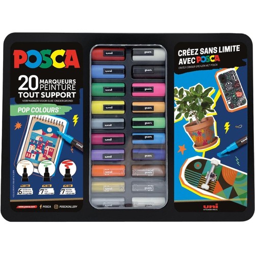 Posca mallette pop colours - posca,