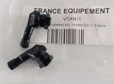 2 valves alu coudée Noir