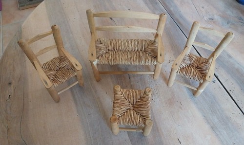 Mobilier poupée bois - mobilier, en