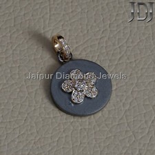 Pendentif Diamant Floral Or