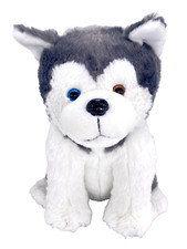 Plush Dog Husky Siberian Malamute Shelter Pets Stuffed Toy Oakland 10 in Tall