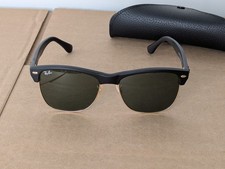 Pre-Owned Ray-Ban RB4175 Clubmaster Oversized 877 57mm Black/Gold G-15