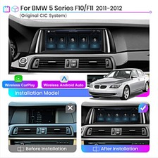 10.25in Linux Screen CarPlay GPS Audio For BMW 5 Series F10 F11 2011-2012 CIC