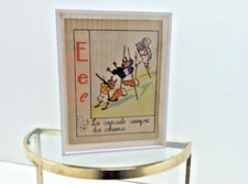 E Ecureuils - Lithograph Alphabetiere French by Jean de la Fontinelle -Rare
