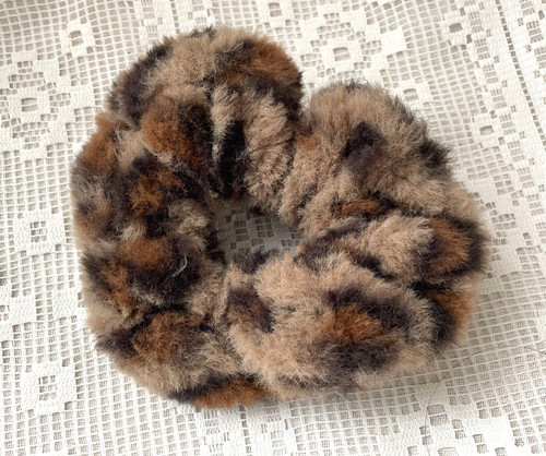 Chouchou fausse fourrure motif - fourrure,
