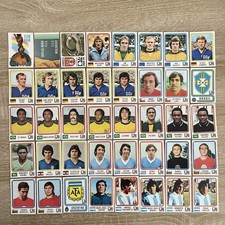40 x Panini Munchen 74 album stickers original backs Brazil & Argentina badges
