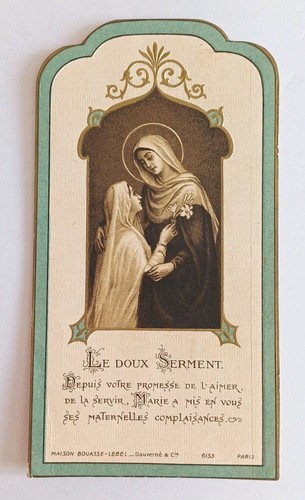 Ancienne image pieuse - , souvenir