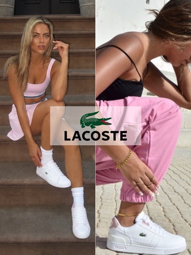 Nwt lacoste white pink - nwt, •