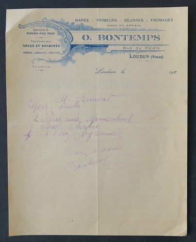 Facture loudun 1920 bontemps - loudun,