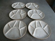 6 ASSIETTES A FONDUE - GRES