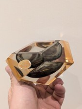 Cendrier Verre Ambre par