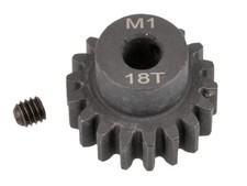 Pignon moteur RT module 1 acier 18 dents1/8 buggy GT pour arbre de 5 mm RT500...