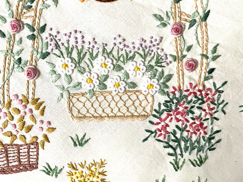 Magnifique nappe brodé fleur - nappe,