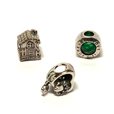 Charm PANDORA Lot de 3 breloques Argent