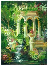 gloriette fleurie, tableau