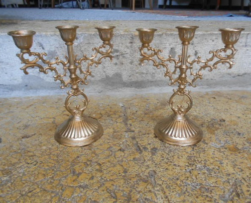 Paire ancienne chandeliers - ancienne,