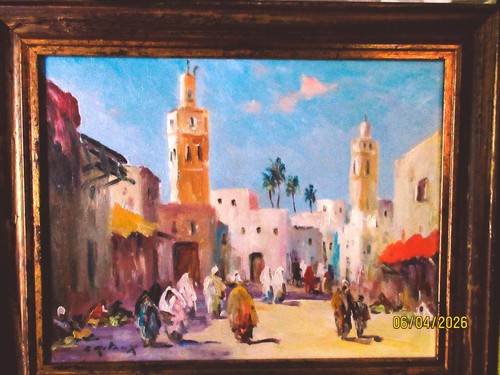 Huile sur panneau - sur, de