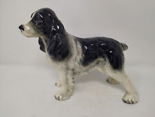 COOPERCRAFT STANDING FIGURINE of BLACK & WHITE COCKER SPANIEL 9" in LENGTH