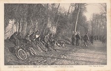 CP WAR 1914 ON THE FRONT TROOPS SHELTERED WOOD - CARD ISSUE NOTEBOOK - 67090