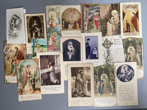 Lot images pieuses - 15, diverses