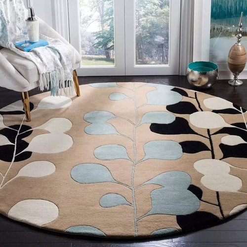 Tapis moderne rond laine - tapis,