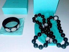 Tiffany & Co Paloma Picasso Black White Zellige Marrakesh Necklace Bracelet Set