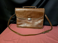 Ancienne et grande sacoche à bandoulière en cuir - XXe