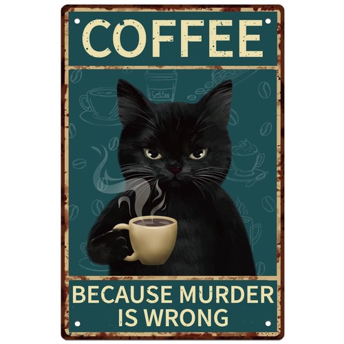 Café chat vintage métal - chat,