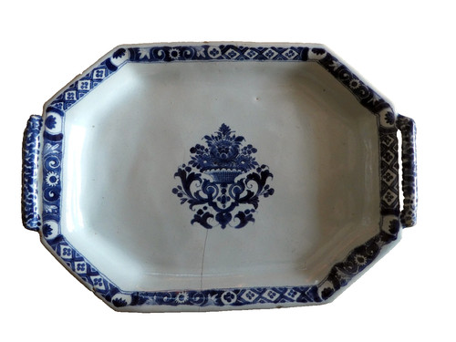 Ancien plat bannette octogonal - ancien,