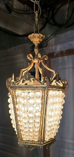 Lustre pampilles perles - perles, ancien