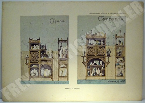 Estampe couleur art nouveau - estampe,