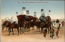 Caravane des Ouled Naills Bassours vintage postcard h587