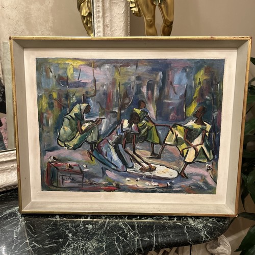 Tableau huile sur panneau - huile,