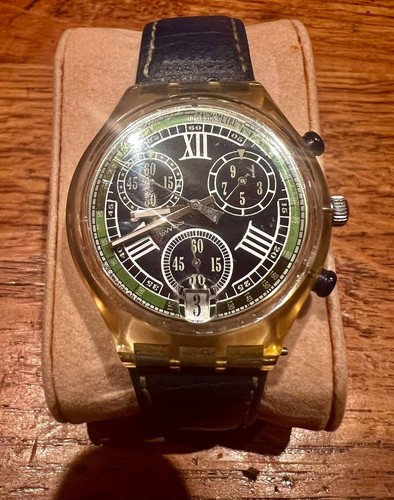 Montre swatch irony vert bleu - swatch,