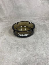 Vintage Made in France 1980s Jupiler Brown Glass Ashtray