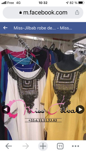 Robe orientale abaya rode - orientale,