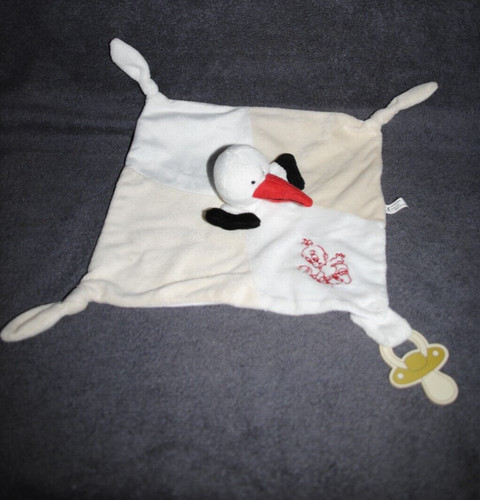 Doudou plat cigogne - 🍀doudou,