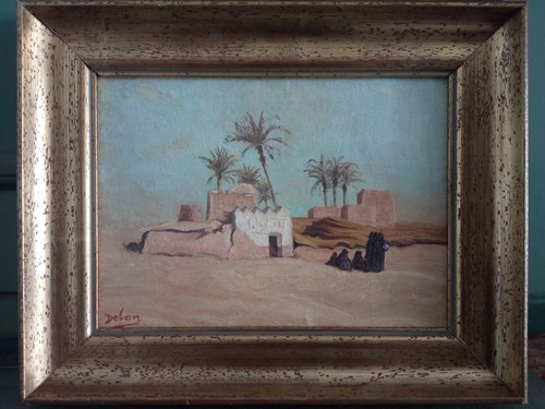 Tableau ancien huile peinture - huile,