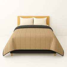 Couette légère bicolore - 2 personnes 220 x 240 - spécial été - mortreux