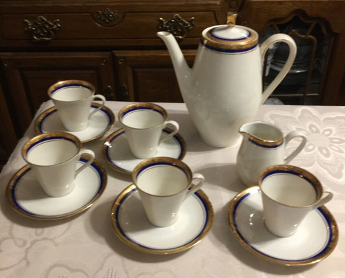 Vtg porcelain coffee - coffee, service