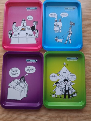Lot plateaux humoristiques - plateaux, mag